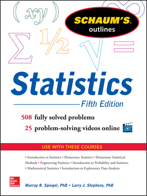 Title details for Schaum's Outline of Statistics by Murray R. Spiegel - Available